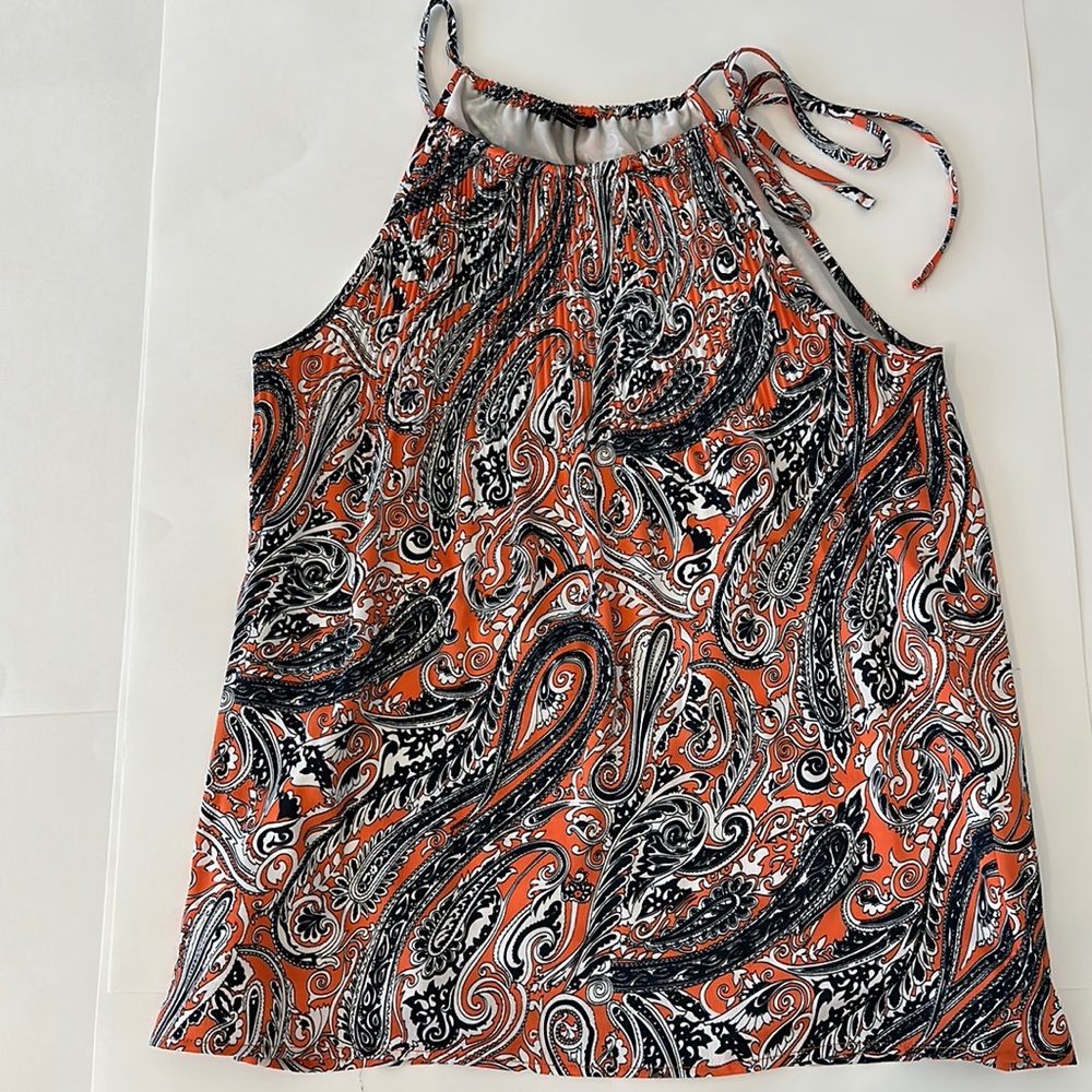 Ann Taylor paisley design halter top!
